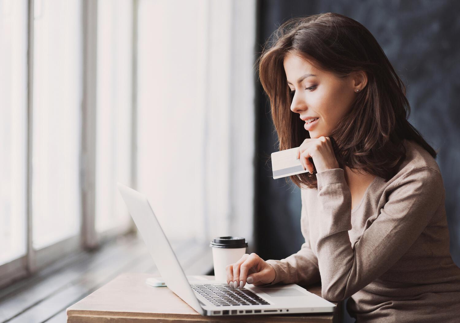 woman working on laptop