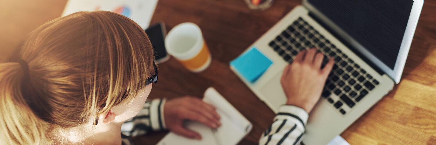 person working at computer