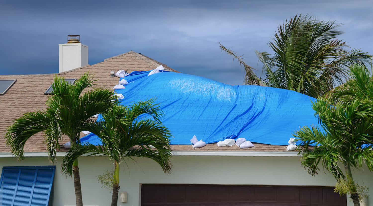 roof during tropical storm