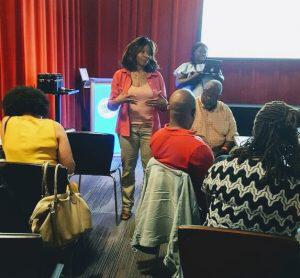 Sharon at a Liveops Event