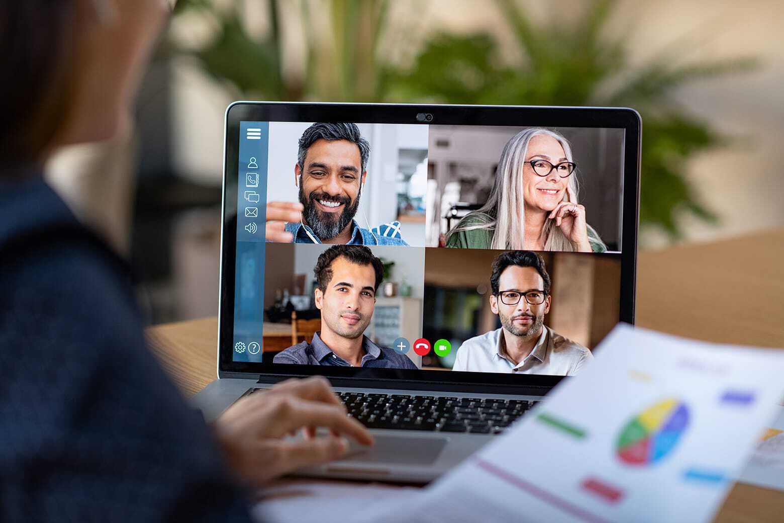 group of people in a video meeting