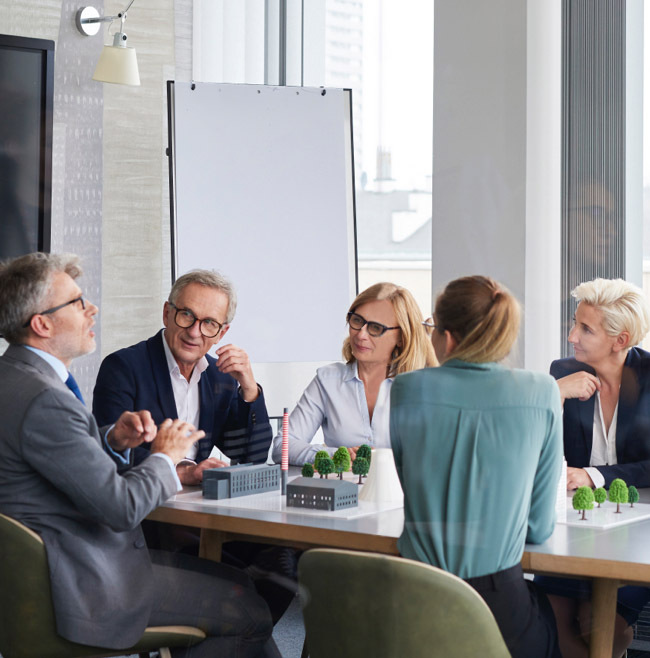 Co-workers in a conference room