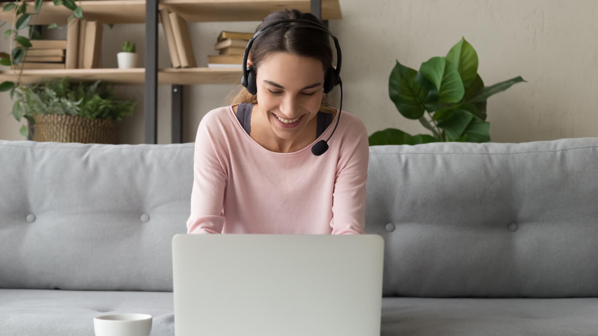 woman working on computer